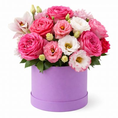 Цветы в коробке «Магия полуночи»