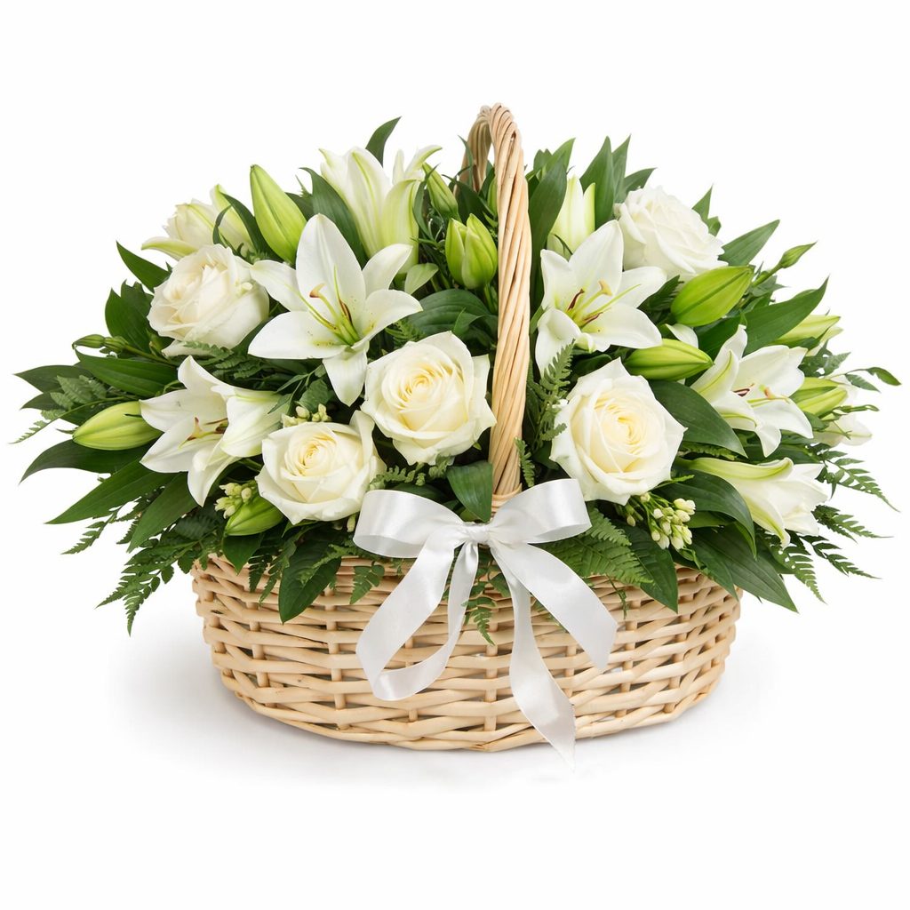 Цветы в корзинке «Ангел»